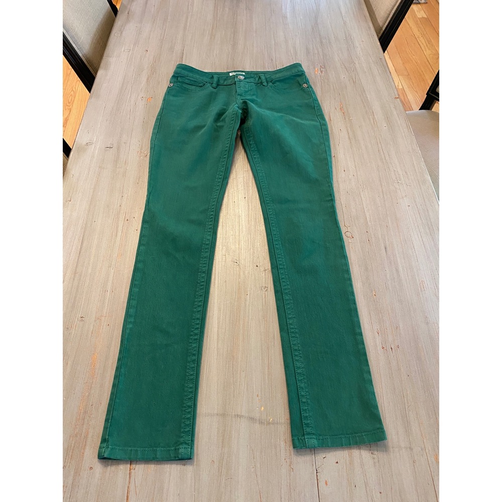 MEK Denim Tyler Cigarette Green Slim Straight Jeans Womens 28x34 Low Rise